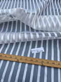 Exquisite Quality Silk Organza/Spun Silk Sheers Stripes- SNOW WHITE!!!