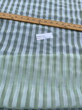 Exquisite Quality Silk Organza/Spun Silk Sheers Stripes - LIGHT GREEN/ OFF-WHITE!!!