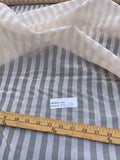 Exquisite Quality Silk Organza/Spun Silk Sheers Stripes - LIGHT PEACH/ OFF-WHITE!!!