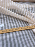 Exquisite Quality Silk Organza/Spun Silk Sheers Stripes - LIGHT PEACH/ OFF-WHITE!!!