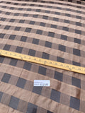 Exquisite Quality Silk Organza Sheer Plaid- BROWNS!!!