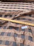 Exquisite Quality Silk Organza Sheer Plaid- BROWNS!!!