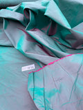 Fabulous Quality Silk Iridescent Taffeta - GREEN/TURQUOISE/PURPLE!!!