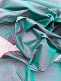 Fabulous Quality Silk Iridescent Taffeta - GREEN/TURQUOISE/PURPLE!!!