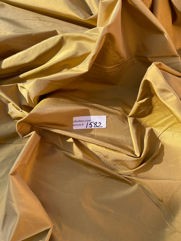 Fabulous Quality Iridescent Silk Taffeta - CHAMPAGNE/GOLD!!!