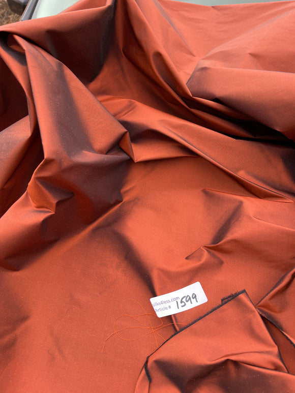 Fabulous Quality Iridescent Silk Taffeta - CHESTNUT!!!