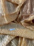 Designer Quality Tissue Silk Big Pleated - GOLD/ GOLD!!!