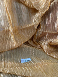 Designer Quality Tissue Silk Big Pleated - GOLD/ GOLD!!!