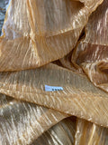 Designer Quality Tissue Silk Big Pleated - GOLD/ GOLD!!!