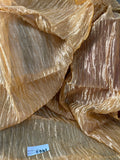 Designer Quality Tissue Silk Big Pleated - GOLD/ GOLD!!!