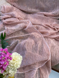 Exquisite Quality Silk Tissue Pleated - WHITE/ COPPER!!!