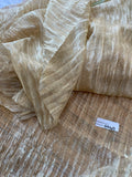 Exquisite Quality Tissue Silk Big Pleated - WHITE/ GOLD!!!