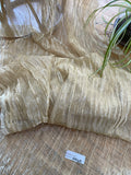 Exquisite Quality Tissue Silk Big Pleated - WHITE/ GOLD!!!