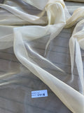 Fabulous Quality Silk Metallic Organza Plain Or Tissue Silk Plain - WHITE/ GOLD!!!