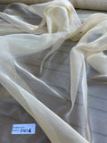 Fabulous Quality Silk Metallic Organza Plain Or Tissue Silk Plain - WHITE/ GOLD!!!