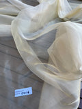 Fabulous Quality Silk Metallic Organza Plain Or Tissue Silk Plain - WHITE/ GOLD!!!