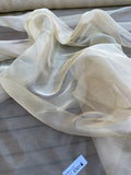 Fabulous Quality Silk Metallic Organza Plain Or Tissue Silk Plain - WHITE/ GOLD!!!