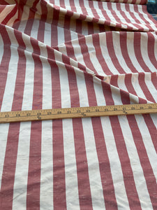 Fabulous Quality Silk Shantung / Taffeta Stripes -BURGUNDY/ IVORY!!!