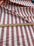 Fabulous Quality Silk Shantung / Taffeta Stripes -BURGUNDY/ IVORY!!!
