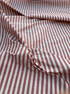 Fabulous Quality Silk Shantung / Taffeta Stripes -BURGUNDY/ IVORY!!!