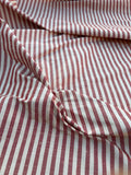 Fabulous Quality Silk Shantung / Taffeta Stripes -BURGUNDY/ IVORY!!!
