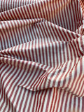 Fabulous Quality Silk Shantung / Taffeta Stripes -BURGUNDY/ IVORY!!!
