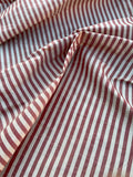 Fabulous Quality Silk Shantung / Taffeta Stripes -BURGUNDY/ IVORY!!!
