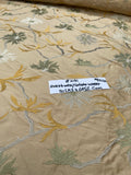 Designer Quality Silk Shantung Embroidery / Sun Flower Silk Collection - GOLDEN WHEAT!!!