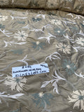 Designer Quality Silk Shantung Embroidery / Sun Flower Silk Collection - OLIVE GOLD!!!