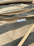 Designer Quality Silk Shantung Weft Stripes - OLIVE GREEN/ BLACK!!!