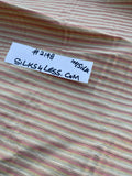 Designer Quality Silk Shantung Weft Stripes - BROWNS/ PINK/ GRAYS/ GOLDEN YELLOW!!!