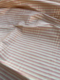 Designer Quality Silk Shantung Weft Stripes - BROWNS/ PINK/ GRAYS/ GOLDEN YELLOW!!!