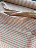 Designer Quality Silk Shantung Weft Stripes - BROWNS/ PINK/ GRAYS/ GOLDEN YELLOW!!!