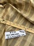 Designer Quality Silk Shantung Seersucker Stripes - BRONZE GOLD/ OLIVE GOLD!!!