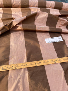 Designer Quality Silk Shantung / Taffeta Stripes -TAN/ DARK TAN!!!