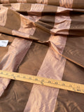 Designer Quality Silk Shantung / Taffeta Stripes -TAN/ DARK TAN!!!