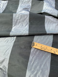 Designer Quality Silk Shantung / Taffeta Stripes - SILVER GREEN/ ASH!!!