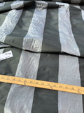 Designer Quality Silk Shantung / Taffeta Stripes - SILVER GREEN/ ASH!!!