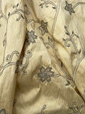 Exquisite Quality Silk Shantung Hand Embroidery  - BANANA GOLD!!!