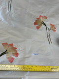 Exquisite Quality Silk Shantung Floral Embroidery  - IVORY/PEACH/GREENS!!!