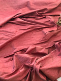 Designer Quality Iridescent Silk Dupioni, Hand Woven - STRAWBERRY RED!!!