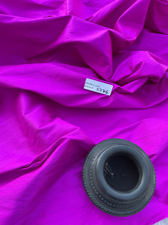 Designer Quality Slubby Silk Dupioni, Hand Woven - MAGENTA!!!