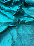 Designer Quality Iridescent Silk Dupioni, Hand Woven - TEAL!!!