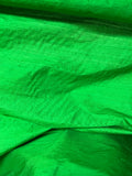 Designer Quality Silk Dupioni, Hand Woven - APPLE GREEN!!!