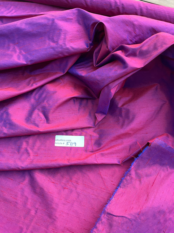 Fabulous Quality Iridescent Silk Shantung - MAGENTA!!!