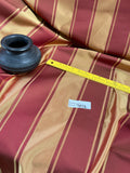 Designer Quality Heavy Silk Satin Jacquard Stripes - GOLD/ RED!!!