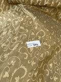 Designer Quality Silk Shantung Jacquard - BURNT GOLD/OLIVE!!!