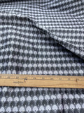 Designer Quality Silk Shantung Jacquard  - BLACK/ SILVER!!!!