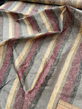 Silk Shantung Stripes, Paisley Jacquard  - Silver Green Combination.