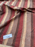 Silk Shantung Stripes, Paisley Jacquard  - Rust Combination.